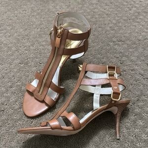 Brown Strappy Heeled Sandals